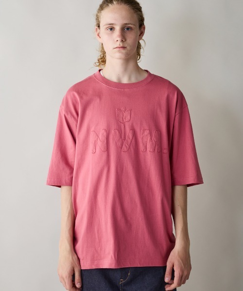 rehacer(レアセル)の「rehacer : N.V.M Logo Relax Fit T-shirt / N.V.M ロゴ リラックスフィットTシャツ(Tシャツ/カットソー・メンズ・ホワイト/グリーン/ピンク/ブラック・SMALL/MEDIUM/LARGE/X-LARGE)」の9枚目の写真