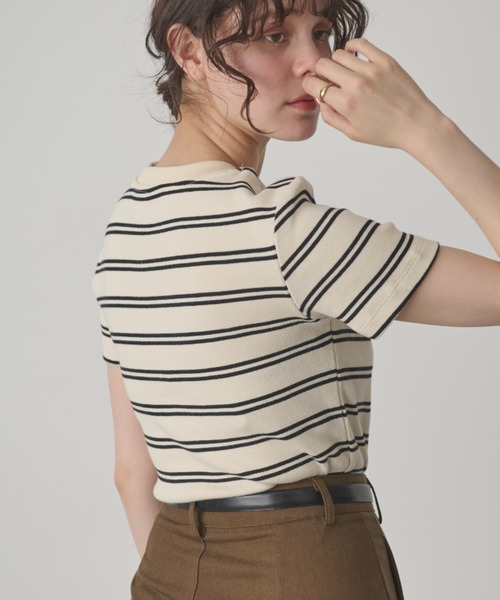 full/fill.（フルフィル）の「ショートスリーブアソートボーダーT（Tシャツ/カットソー・レディース・アイボリー/ネイビー・FREE）」の11枚目の写真