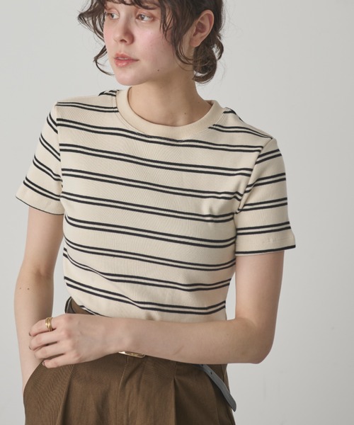 full/fill.（フルフィル）の「ショートスリーブアソートボーダーT（Tシャツ/カットソー・レディース・アイボリー/ネイビー・FREE）」の14枚目の写真