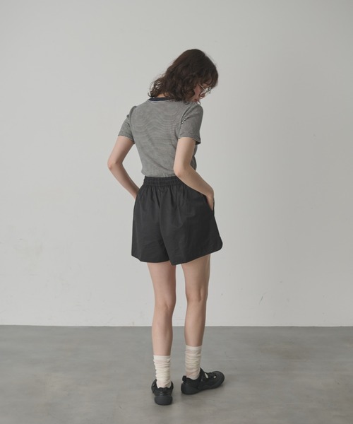 full/fill.（フルフィル）の「ショートスリーブアソートボーダーT（Tシャツ/カットソー・レディース・アイボリー/ネイビー・FREE）」の4枚目の写真