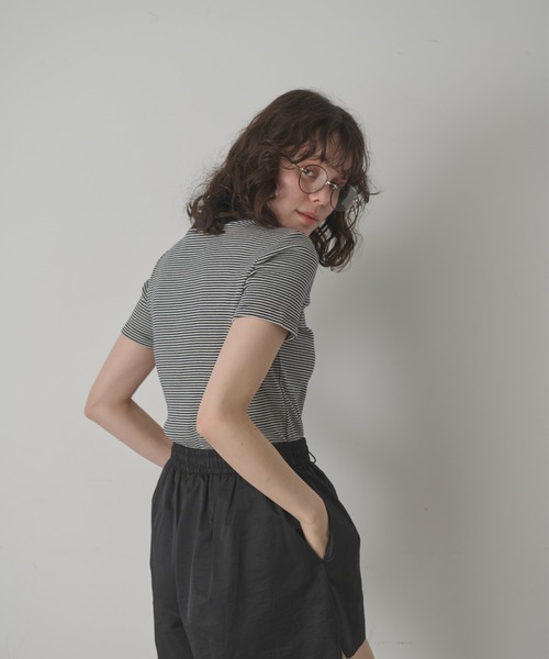 full/fill.（フルフィル）の「ショートスリーブアソートボーダーT（Tシャツ/カットソー・レディース・アイボリー/ネイビー・FREE）」の7枚目の写真