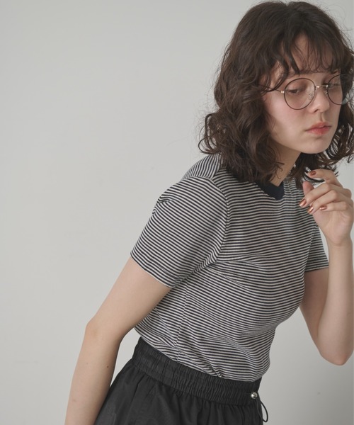 full/fill.（フルフィル）の「ショートスリーブアソートボーダーT（Tシャツ/カットソー・レディース・アイボリー/ネイビー・FREE）」の17枚目の写真