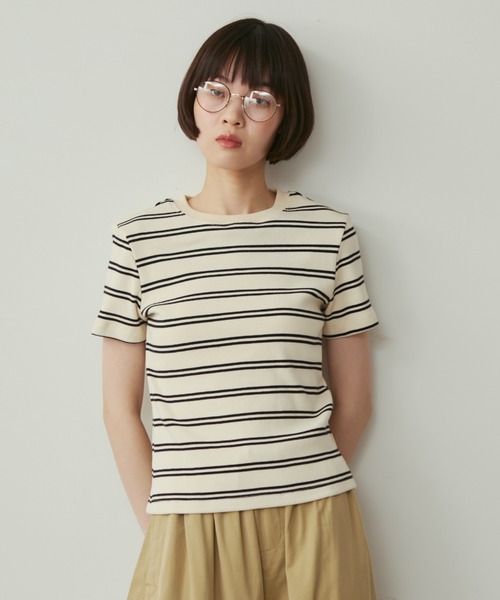 full/fill.（フルフィル）の「ショートスリーブアソートボーダーT（Tシャツ/カットソー・レディース・アイボリー/ネイビー・FREE）」の22枚目の写真