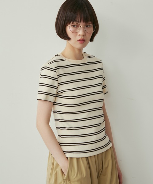 full/fill.（フルフィル）の「ショートスリーブアソートボーダーT（Tシャツ/カットソー・レディース・アイボリー/ネイビー・FREE）」の19枚目の写真