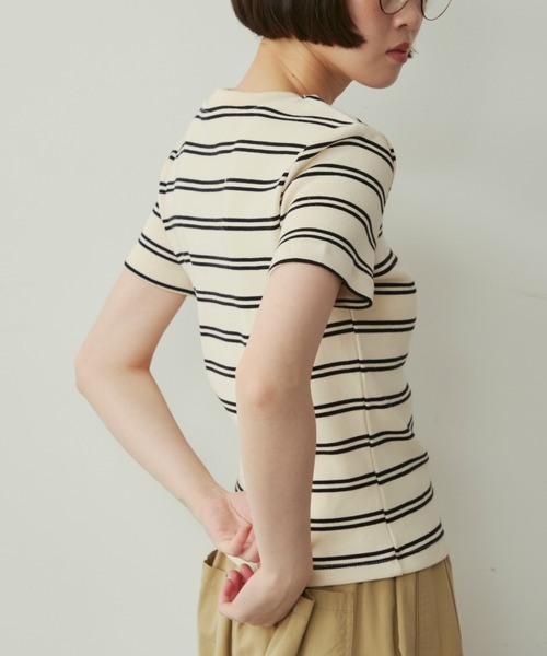 full/fill.（フルフィル）の「ショートスリーブアソートボーダーT（Tシャツ/カットソー・レディース・アイボリー/ネイビー・FREE）」の20枚目の写真