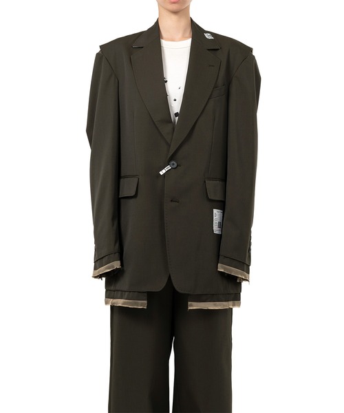 Maison MIHARA YASUHIRO(メゾンミハラヤスヒロ)の「Dry Wool Jacket(テーラードジャケット・レディース・カーキ/ブラック・36/38)」の16枚目の写真