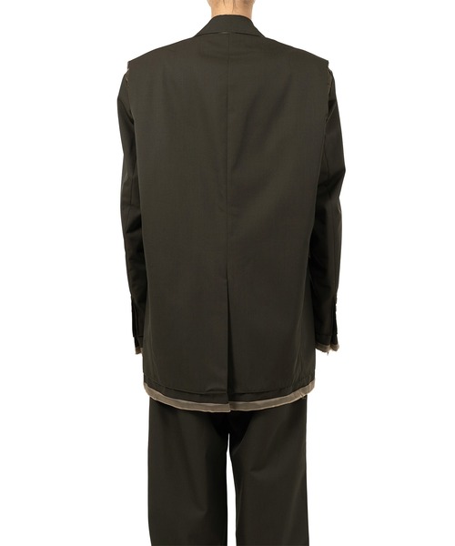 Maison MIHARA YASUHIRO(メゾンミハラヤスヒロ)の「Dry Wool Jacket(テーラードジャケット・レディース・カーキ/ブラック・36/38)」の18枚目の写真