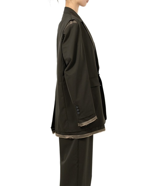 Maison MIHARA YASUHIRO(メゾンミハラヤスヒロ)の「Dry Wool Jacket(テーラードジャケット・レディース・カーキ/ブラック・36/38)」の19枚目の写真