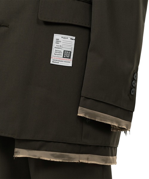 Maison MIHARA YASUHIRO(メゾンミハラヤスヒロ)の「Dry Wool Jacket(テーラードジャケット・レディース・カーキ/ブラック・36/38)」の4枚目の写真