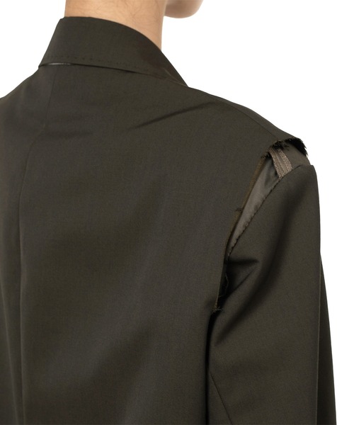 Maison MIHARA YASUHIRO(メゾンミハラヤスヒロ)の「Dry Wool Jacket(テーラードジャケット・レディース・カーキ/ブラック・36/38)」の5枚目の写真