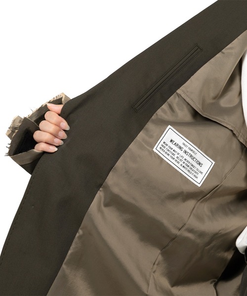 Maison MIHARA YASUHIRO(メゾンミハラヤスヒロ)の「Dry Wool Jacket(テーラードジャケット・レディース・カーキ/ブラック・36/38)」の6枚目の写真