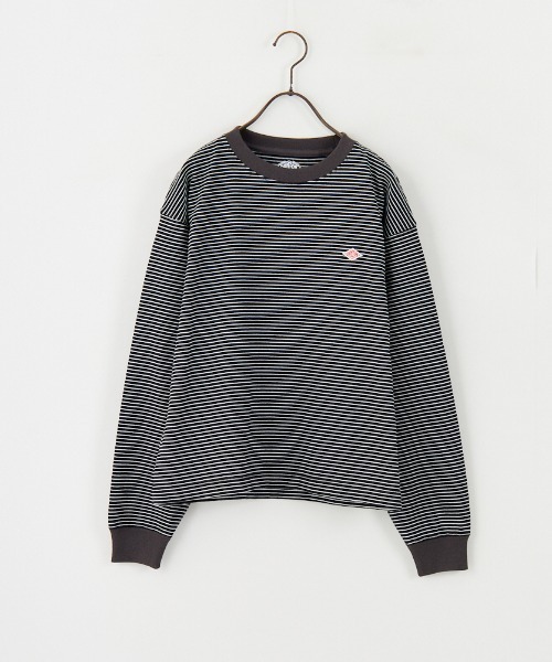 DANTON（ダントン）の「[DANTON/ダントン] ワンポイントロゴ ボーダーロンT（Tシャツ/カットソー・レディース・ブラック/ホワイト・S）」の3枚目の写真