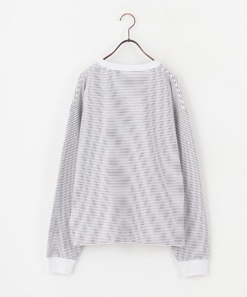 DANTON（ダントン）の「[DANTON/ダントン] ワンポイントロゴ ボーダーロンT（Tシャツ/カットソー・レディース・ブラック/ホワイト・S）」の5枚目の写真