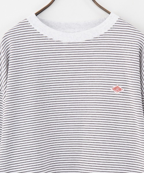 DANTON（ダントン）の「[DANTON/ダントン] ワンポイントロゴ ボーダーロンT（Tシャツ/カットソー・レディース・ブラック/ホワイト・S）」の6枚目の写真