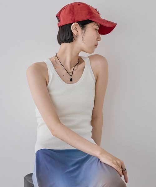 JEANASIS（ジーナシス）の「2WAYカップツキアメスリタンク/578722（タンクトップ・レディース・ホワイト/ブラック/レッド・FREE）」の18枚目の写真