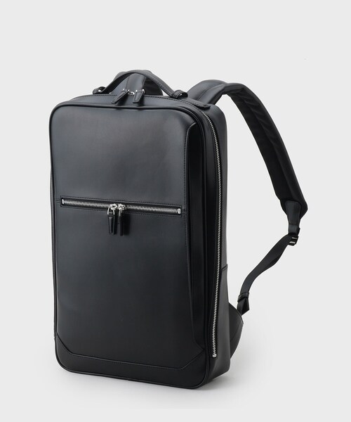 tk.TAKEO KIKUCHI(ティーケータケオキクチ)の「Refined Leather バックパック(バックパック/リュック・メンズ・ブラック/ダークブラウン/ブラック系・00)」の8枚目の写真