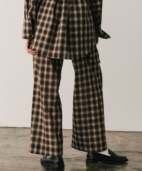 CREDONA（クレドナ）の「SHEER CHECK TROUSER/シアーチェックトラウザー（その他パンツ・レディース・ブルー/ブラウン・0/1）」の19枚目の写真