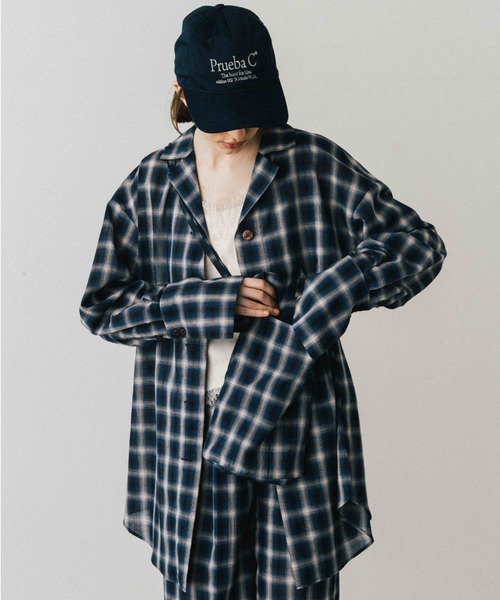 CREDONA（クレドナ）の「SHEER CHECK TROUSER/シアーチェックトラウザー（その他パンツ・レディース・ブルー/ブラウン・0/1）」の12枚目の写真