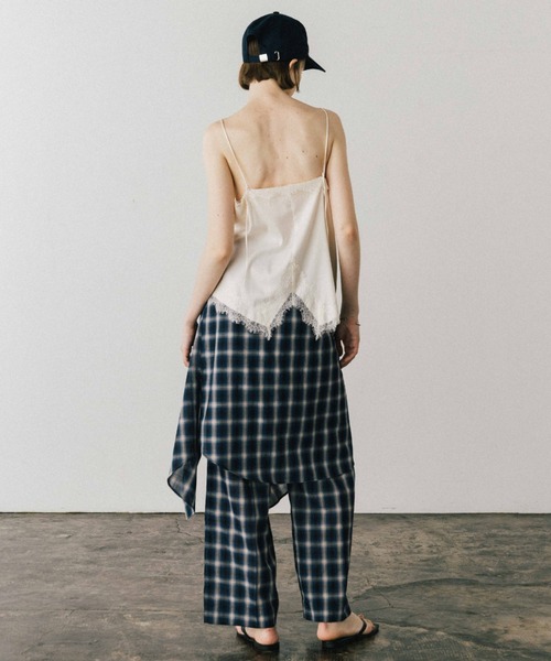 CREDONA（クレドナ）の「SHEER CHECK TROUSER/シアーチェックトラウザー（その他パンツ・レディース・ブルー/ブラウン・0/1）」の15枚目の写真