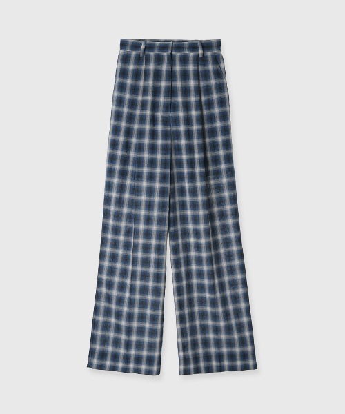CREDONA（クレドナ）の「SHEER CHECK TROUSER/シアーチェックトラウザー（その他パンツ・レディース・ブルー/ブラウン・0/1）」の6枚目の写真