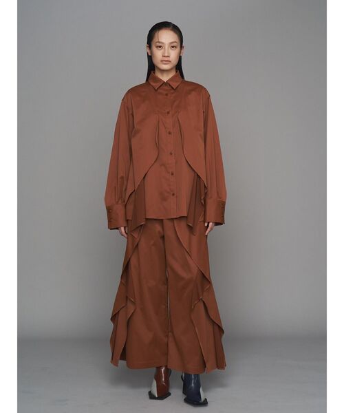 UN3D.（アンスリード）の「WAVE RAFFLE PT【セットアップ着用可能】 / ウェーブラッフルパンツ（その他パンツ・レディース・グレー/キャメル/ブラック・38/36）」の12枚目の写真