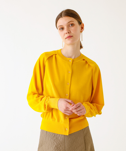 DESIGNWORKS(デザインワークス)の「ボレロクルーカーディガン(カーディガン/ボレロ・レディース・ラベンダー/イエロー/グレイッシュベージュ/チャコールグレー・38)」の4枚目の写真