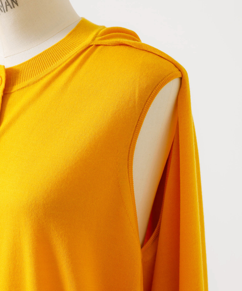 DESIGNWORKS(デザインワークス)の「ボレロクルーカーディガン(カーディガン/ボレロ・レディース・ラベンダー/イエロー/グレイッシュベージュ/チャコールグレー・38)」の6枚目の写真