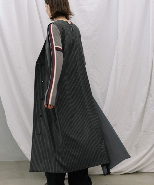 MARECHAL TERRE(マルシャルテル)の「2Way ベストワンピース(ワンピース・レディース・グレー系その他/ブラック系その他/ブラック/チャコールグレー・MEDIUM)」の6枚目の写真