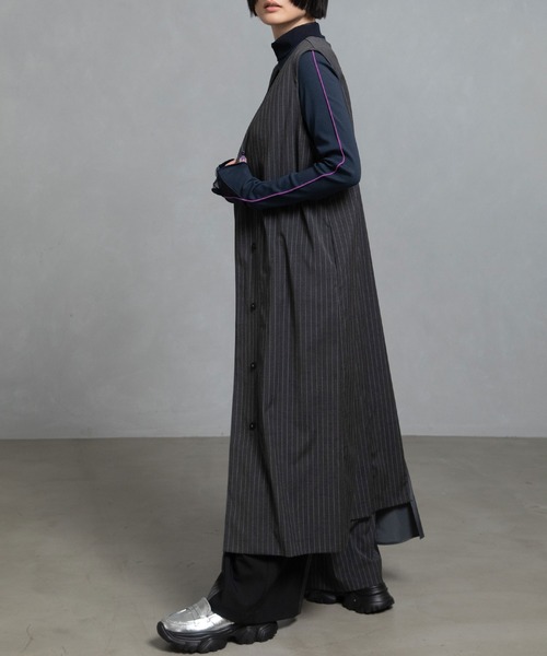 MARECHAL TERRE(マルシャルテル)の「2Way ベストワンピース(ワンピース・レディース・グレー系その他/ブラック系その他/ブラック/チャコールグレー・MEDIUM)」の8枚目の写真