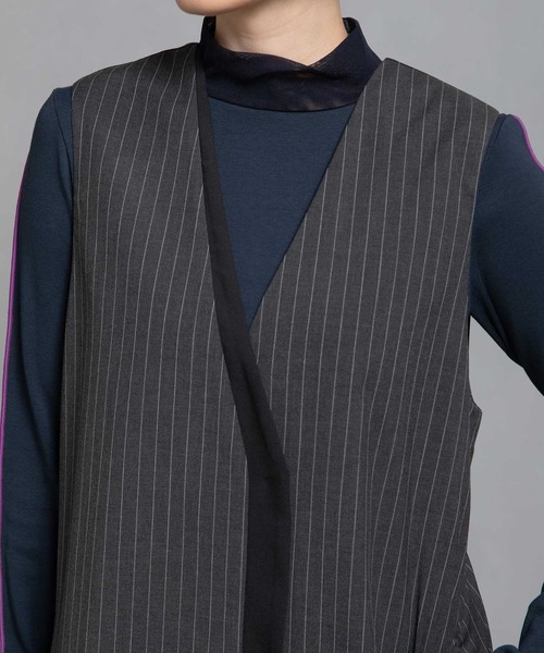 MARECHAL TERRE(マルシャルテル)の「2Way ベストワンピース(ワンピース・レディース・グレー系その他/ブラック系その他/ブラック/チャコールグレー・MEDIUM)」の14枚目の写真