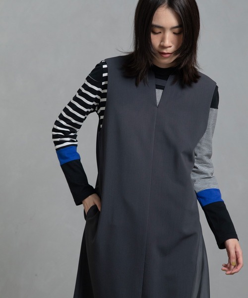 MARECHAL TERRE(マルシャルテル)の「2Way ベストワンピース(ワンピース・レディース・グレー系その他/ブラック系その他/ブラック/チャコールグレー・MEDIUM)」の22枚目の写真