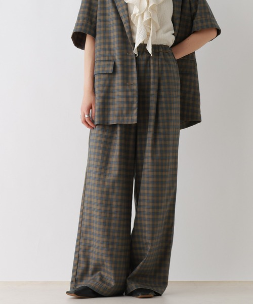 RAGEBLUE（レイジブルー）の「イージーワイドストレートスラックス/セットアップ対応（スラックス・レディース・ブラック/ブラウン/イエロー系/グレー系・FREE）」の4枚目の写真