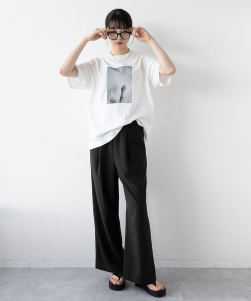 RAGEBLUE（レイジブルー）の「イージーワイドストレートスラックス/セットアップ対応（スラックス・レディース・ブラック/ブラウン/イエロー系/グレー系・FREE）」の9枚目の写真