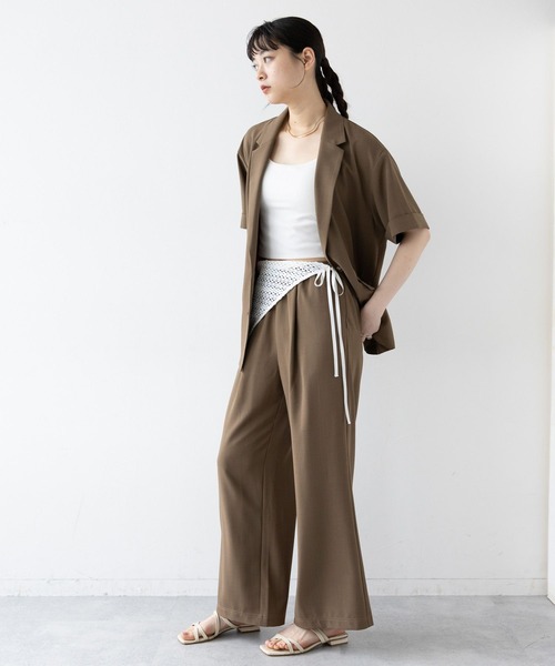 RAGEBLUE（レイジブルー）の「イージーワイドストレートスラックス/セットアップ対応（スラックス・レディース・ブラック/ブラウン/イエロー系/グレー系・FREE）」の22枚目の写真