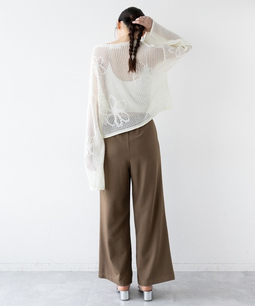 RAGEBLUE（レイジブルー）の「イージーワイドストレートスラックス/セットアップ対応（スラックス・レディース・ブラック/ブラウン/イエロー系/グレー系・FREE）」の19枚目の写真