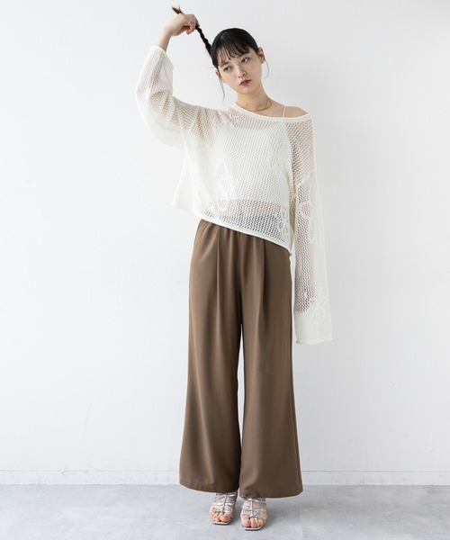 RAGEBLUE（レイジブルー）の「イージーワイドストレートスラックス/セットアップ対応（スラックス・レディース・ブラック/ブラウン/イエロー系/グレー系・FREE）」の18枚目の写真