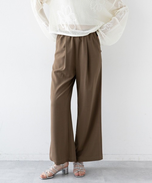 RAGEBLUE（レイジブルー）の「イージーワイドストレートスラックス/セットアップ対応（スラックス・レディース・ブラック/ブラウン/イエロー系/グレー系・FREE）」の17枚目の写真