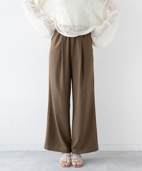 RAGEBLUE（レイジブルー）の「イージーワイドストレートスラックス/セットアップ対応（スラックス・レディース・ブラック/ブラウン/イエロー系/グレー系・FREE）」の14枚目の写真