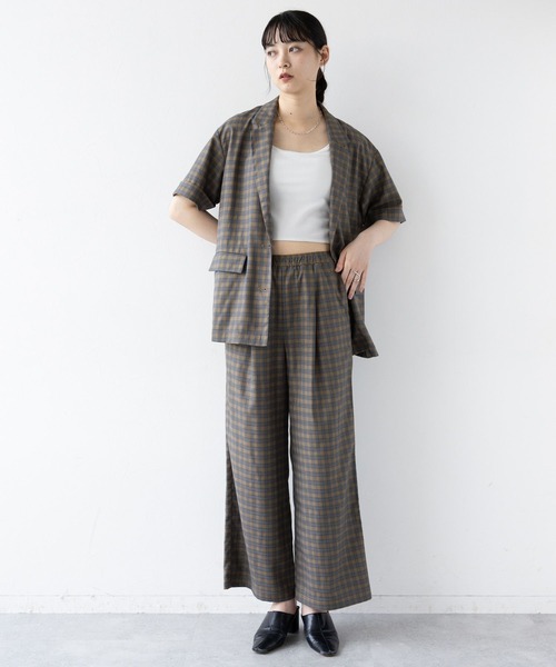 RAGEBLUE（レイジブルー）の「イージーワイドストレートスラックス/セットアップ対応（スラックス・レディース・ブラック/ブラウン/イエロー系/グレー系・FREE）」の6枚目の写真