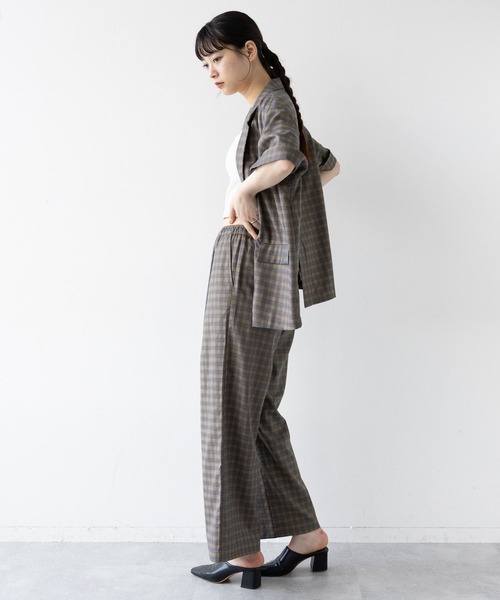 RAGEBLUE（レイジブルー）の「イージーワイドストレートスラックス/セットアップ対応（スラックス・レディース・ブラック/ブラウン/イエロー系/グレー系・FREE）」の5枚目の写真