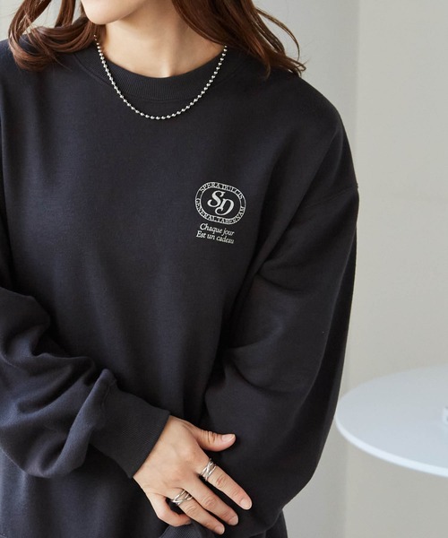 RANAN(ラナン)の「バックロゴ刺繍スウェット(スウェット・レディース・オートミール/チャコール・M)」の5枚目の写真