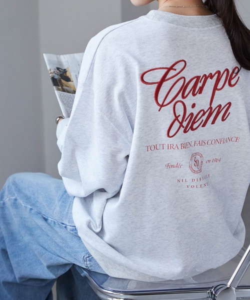 RANAN(ラナン)の「バックロゴ刺繍スウェット(スウェット・レディース・オートミール/チャコール・M)」の7枚目の写真