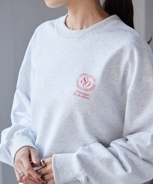 RANAN(ラナン)の「バックロゴ刺繍スウェット(スウェット・レディース・オートミール/チャコール・M)」の9枚目の写真
