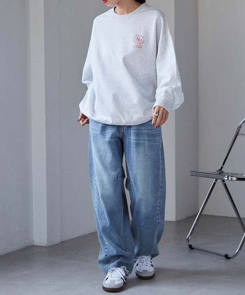 RANAN(ラナン)の「バックロゴ刺繍スウェット(スウェット・レディース・オートミール/チャコール・M)」の11枚目の写真