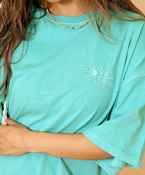 anap mimpi（アナップミンピ）の「ピグメント加工刺繍カットオフTシャツ（Tシャツ/カットソー・レディース・ピンク/グリーン/ブラック・FREE）」の11枚目の写真