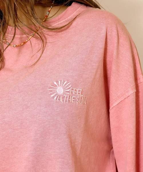 anap mimpi（アナップミンピ）の「ピグメント加工刺繍カットオフTシャツ（Tシャツ/カットソー・レディース・ピンク/グリーン/ブラック・FREE）」の19枚目の写真