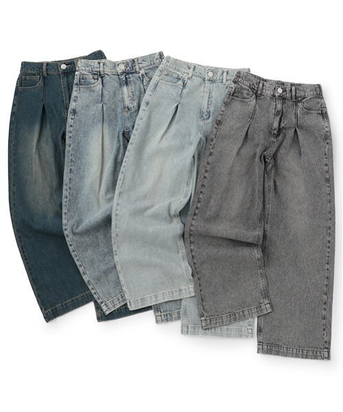 LOVETOXIC(ラブトキシック)の「【LTXC】タックワイドデニムパンツ(デニムパンツ・キッズ・サックスブルー/ブルー/ライトグレー/ネイビー・130cm/M:150cm/L:160cm/S:140cm)」の5枚目の写真