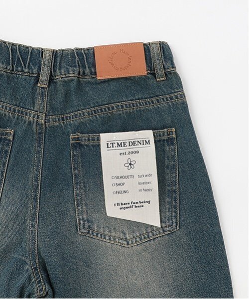 LOVETOXIC(ラブトキシック)の「【LTXC】タックワイドデニムパンツ(デニムパンツ・キッズ・サックスブルー/ブルー/ライトグレー/ネイビー・130cm/M:150cm/L:160cm/S:140cm)」の15枚目の写真