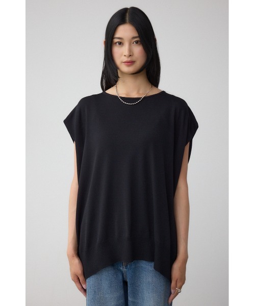 AZUL by moussy(アズールバイマウジー)の「C/T冷感 バックスリットワイドニット(ニット/セーター・レディース・ダークベージュ/ブラック/ダークグリーン・FREE)」の21枚目の写真