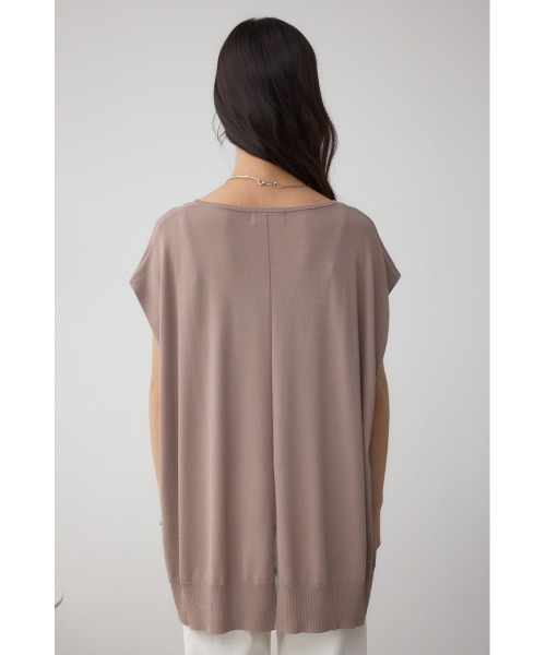 AZUL by moussy(アズールバイマウジー)の「C/T冷感 バックスリットワイドニット(ニット/セーター・レディース・ダークベージュ/ブラック/ダークグリーン・FREE)」の12枚目の写真